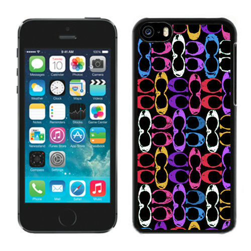 Coach Logo Monogram Multicolor iPhone 5C Cases DQZ - Click Image to Close